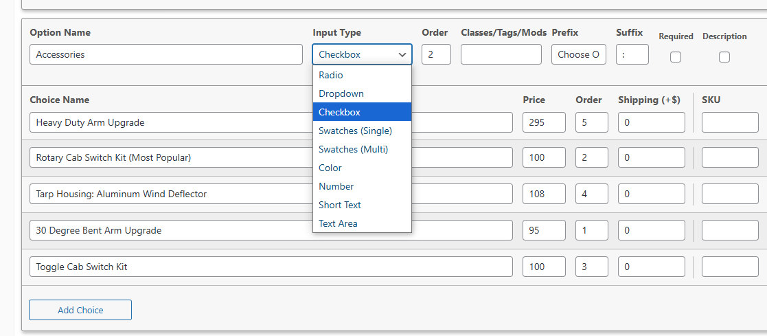 WooCommerce Plugin: Quick Product Options Image