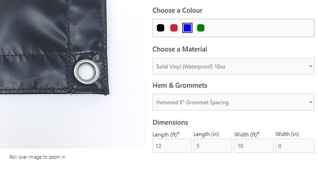WooCommerce Plugin: Tarp Builder Image